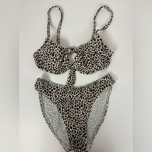 New Animal Print Underwire Bikini by Morgan Size 6